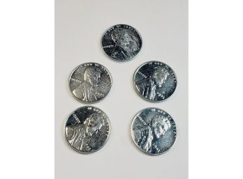 1943 World  War II Replacement (5) Steel Cents