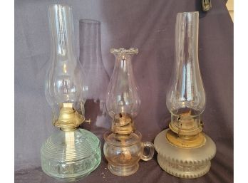 Oil Lamp Collection With Lamp Oil