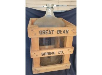 Great Bear Spring Water 5 Gallon Container Glass                                              Loc: Garage
