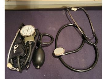 Stethoscope And Blood Pressure Monitor