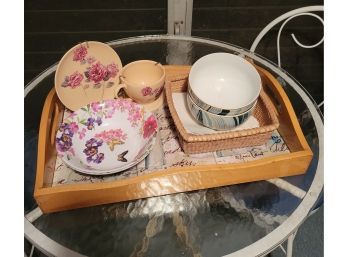 Decorative Breakfast Tray With Pier One Bowls