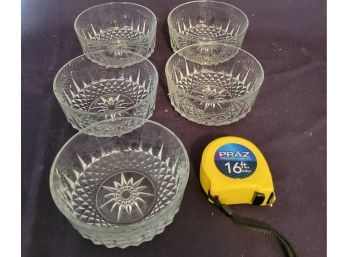 Cut Glass Bowls And Cremer / Sugar                                                            Loc: Kit Cabinet