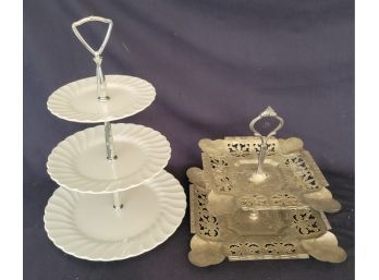 Duo Of Tiered Serving Trays