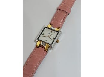 Two-Tone Pink Leather Band Mary Kay Watch