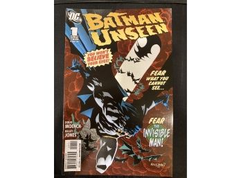 2009 DC Comics Batman Unseen First Issue Of 5