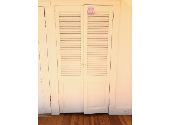 A Collection Of 3 Bi-fold Louvered Doors With Magnetic Clasps, On The 2nd Flr