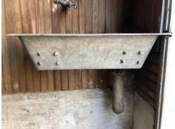 A Galvanized Barn Utility Sink 24' X 15 1/2', 6' Deep