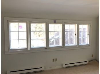 A Set Of 5 Wood Casement Windows