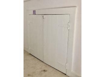 A Pair Of Wood Hinged Crawl Space Doors  47x40