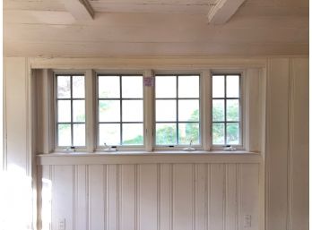 A Set Of 4 Casement Windows With Exterior Storms