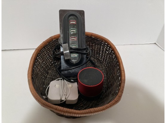 Assorted Mini Computer Speaker, Charging Station And Earphone