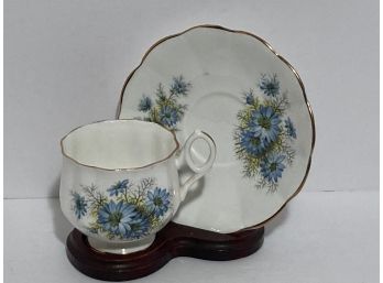 Vintage Rosina China English Floral Tea Cup And Saucer Set