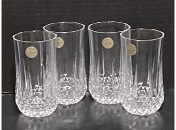 Set Of Four (4) Vintage Crystal D'Arques Water Goblets (Appear To Have Never Been Used)
