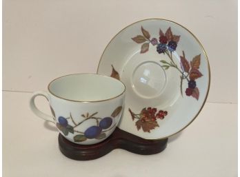 Royal Worcester Evesham Tea Cup And Saucer
