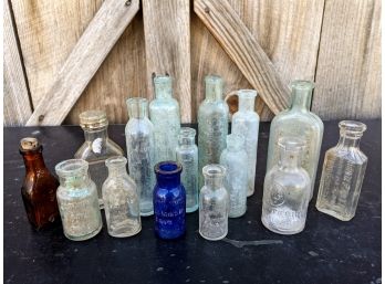 Grouping Of 15 Old Bottles