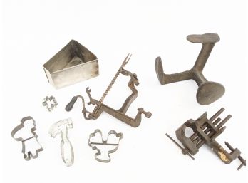 Random Lot Of Metal Tools And Objects