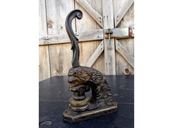 Cast Iron Lion Head Notary Seal #2