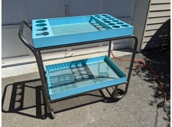Vintage Bar Cart With Removable Trays