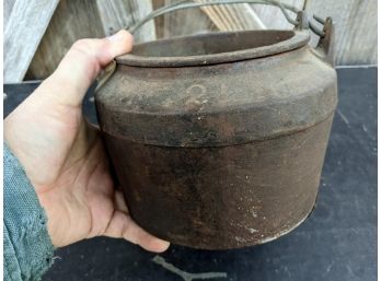 Early Antique #2 Cast Iron Double Boiler With Gate Mark