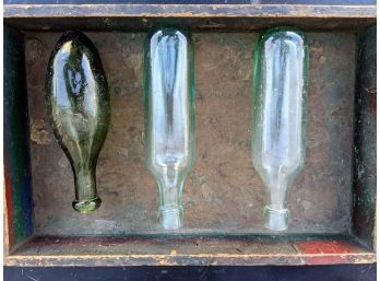 Grouping Of 3 Old Round Bottom Bottles