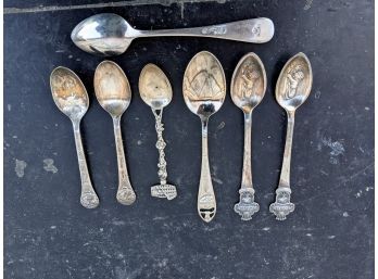Grouping Of 7 Vintage Spoons Including Rolex, 1964 Worlds Fair, Atlantic City And Rome