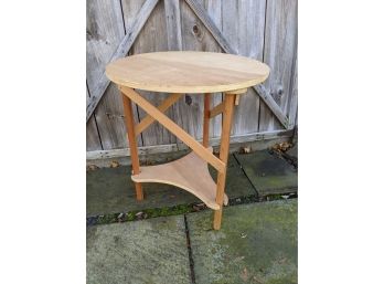 Small Homemade Round Side Table / Stand