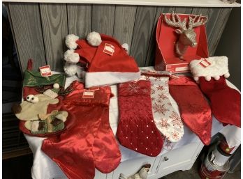 Christmas Stockings And Hats Galore