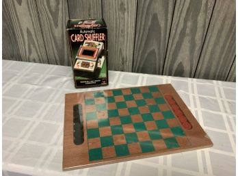 Checkerboard And Card Shuffler