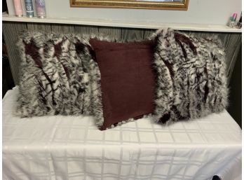 Three Furry Pillows