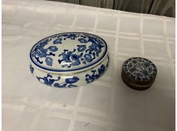 Blue And White Asian Style Boxes