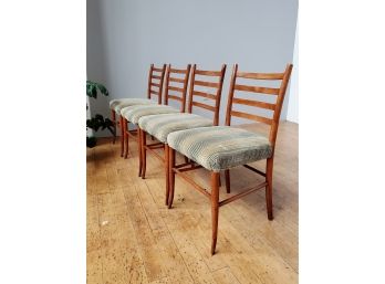 Made In Italy.  SET 4  Mid Century Gio Ponti Style Dining Chairs