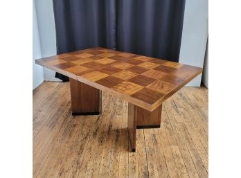 70s Lane Staccato Brutalist Mosaic Dining Table With 2 Leaves