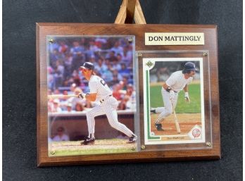 1991 Don Mattingly Mounted Card And Photo