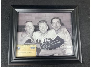 Photo Of Mickey Mantle, Roger Maris And Joe Pepitone,  Autographed By Joe Pepitone With COA