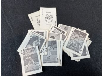 Vintage Set Of Small Paper Baseball Playing Cards