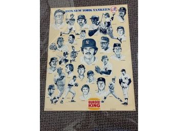 Poster Of The 1978 NY Yankees Team - 1 Of 5