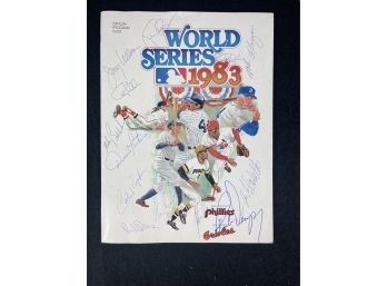 1983 World Series Program Autographed