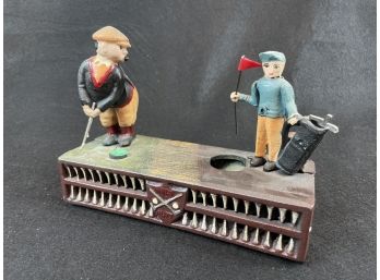 Vintage Golf Putting Mechanical Bank
