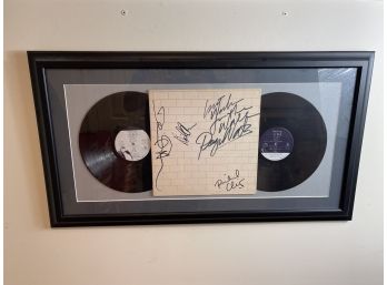 Pink Floyd 'The Wall' Vinyl Display With Autographed Album Cover With COA
