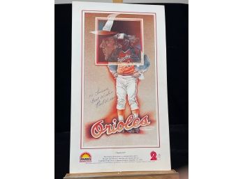Orioles 'Thanks Earl' Poster Autographed By Earl Weaver
