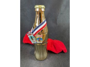 Coca Cola Coke 1996 Atlanta Olympics - Olympic City Collectible Bottle With Bag And Medal