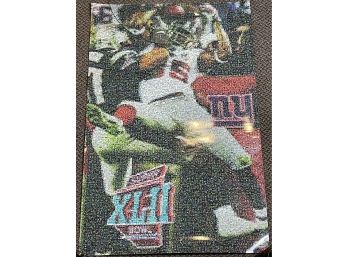 Original Photomosaic NY Giants Super Bowl Poster 'The Helmet Catch' 2 Of 5 (Only 8 In Existence)