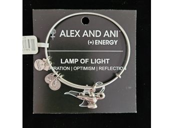NWT Alex And Ani  Russian Silver Charm Bangle 'lamp Of Light'
