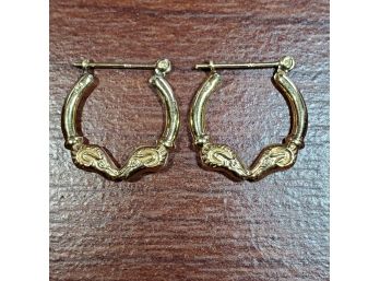 Vintage 14k Yellow Gold Rams Head Earrings
