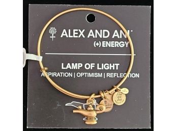 NWT Alex And Ani Russian Gold Charm Bangle 'lamp Of Light'