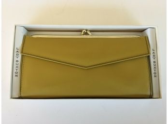 Vintage 1960s Lady Buxton Gold Yellow Harness Cowhide Wallet. New Old Stock.