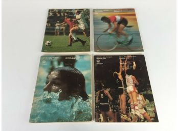 Vintage 1976 Montreal Olympics Programs Basketball, Soccer, Cycling, Swimming.