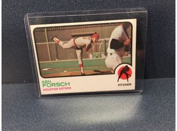 Vintage Topps 1973 Ken Forsch Huston Astros Baseball Card.