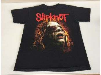 Vintage Slipknot Gauze Blindfold Double Sided Black T-Shirt. Metal/Death Metal. Size Large.  Freshly Laundered