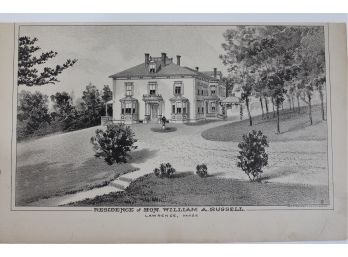 Residence Of William Russell Engraving